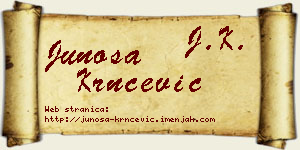 Junoša Krnčević vizit kartica